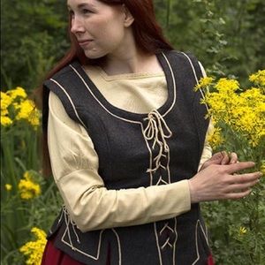 Epic Armory dark grey renaissance medieval vest
